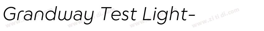 Grandway Test Light字体转换